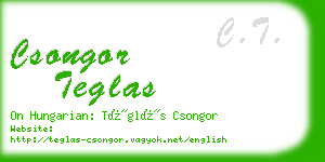 csongor teglas business card